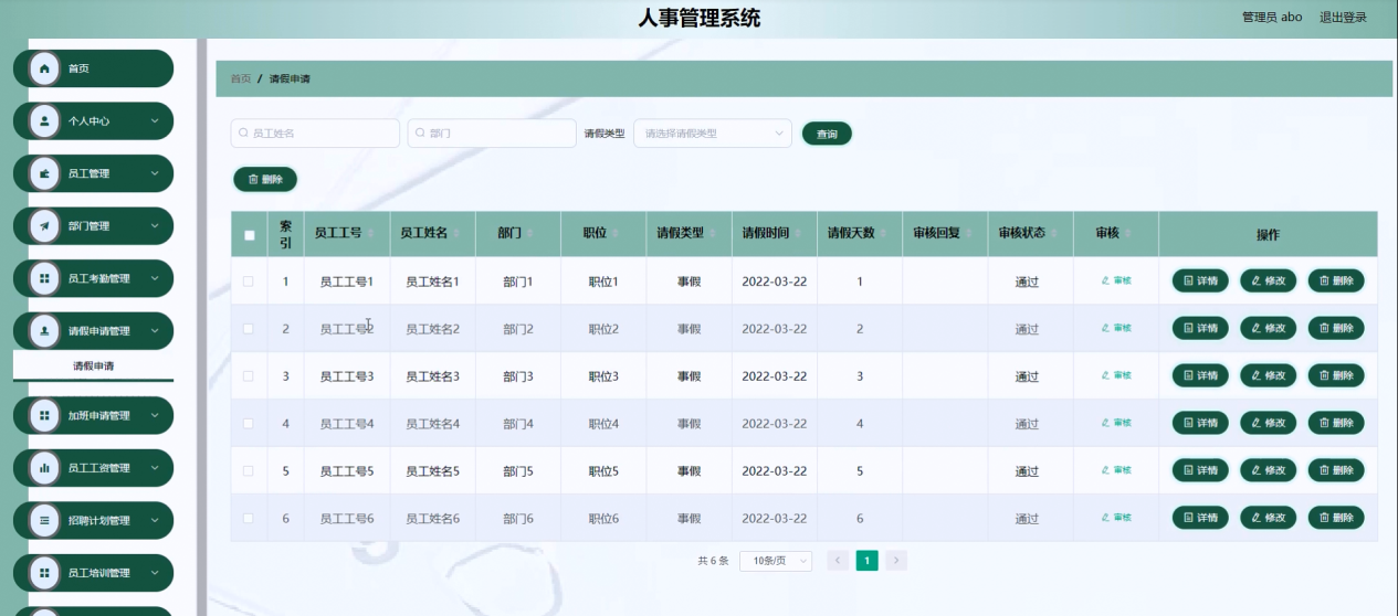 图片[7]陈大发随笔-计算机源码资源-计算机毕业设计项目springboot人事管理系统